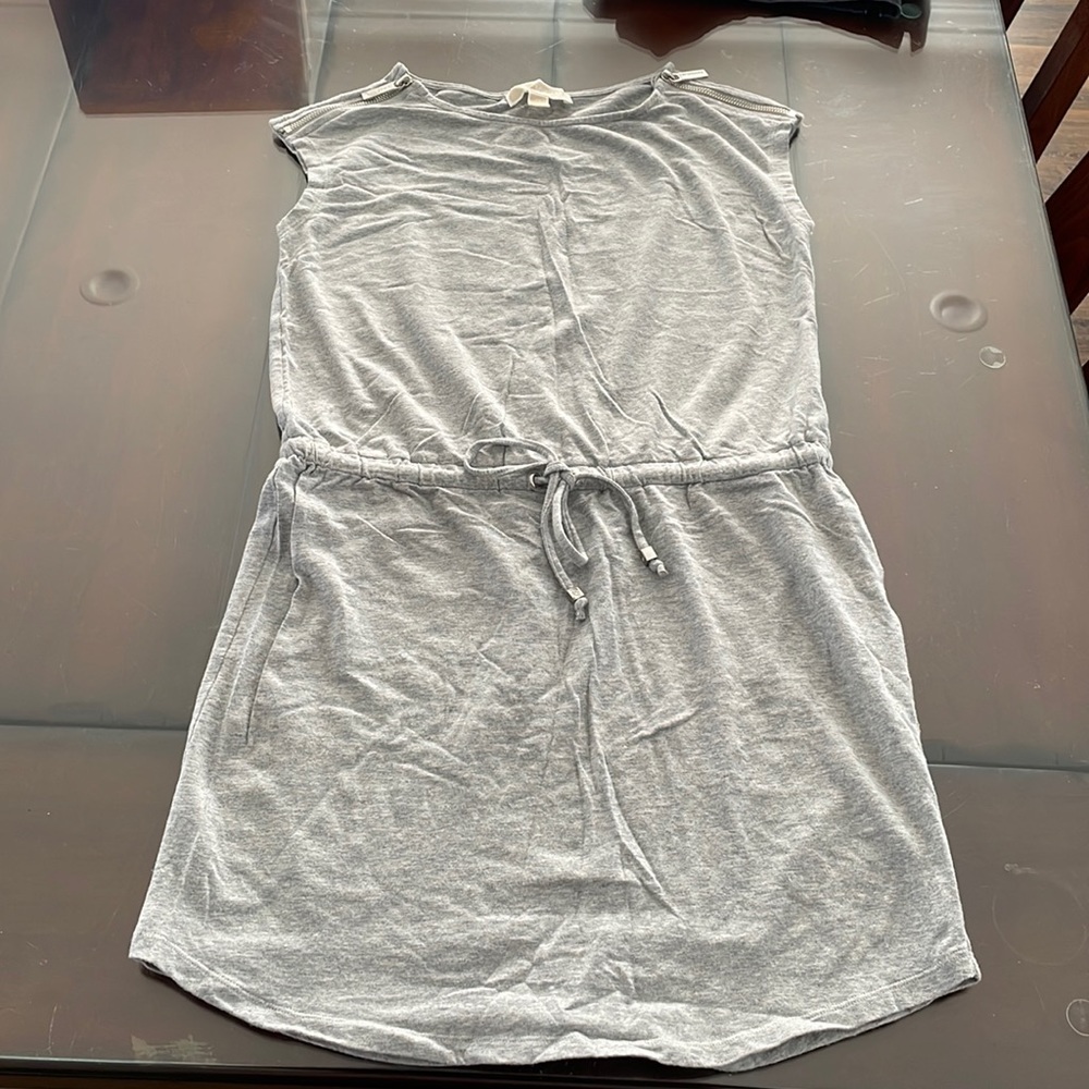 Womens grey dress with chrome accents never worn